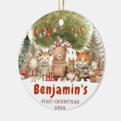 Woodland Baby's First Christmas Ornament Geschenk (Links)