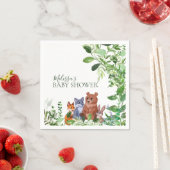 Woodland Babywaldfreunde Grünpflanzen Party Serviette (Beispiel)