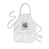 Woodland Badger Cute Personalized Kinderschürze (Vorne)