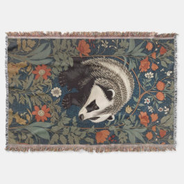 Woodland Badger William Morris Inspiriert Decke
