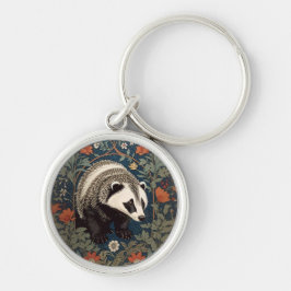 Woodland Badger William Morris Inspiriert Schlüsselanhänger