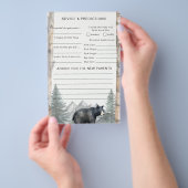 Woodland Bear Baby Duschberatung & Vorhersagen Flyer (Handgriff)