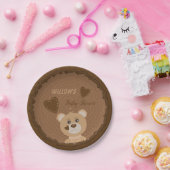 Woodland Bear Baby Dusche Brown Paper Teller (Party)
