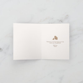 Woodland Bear Baby Dusche Dankeskarte