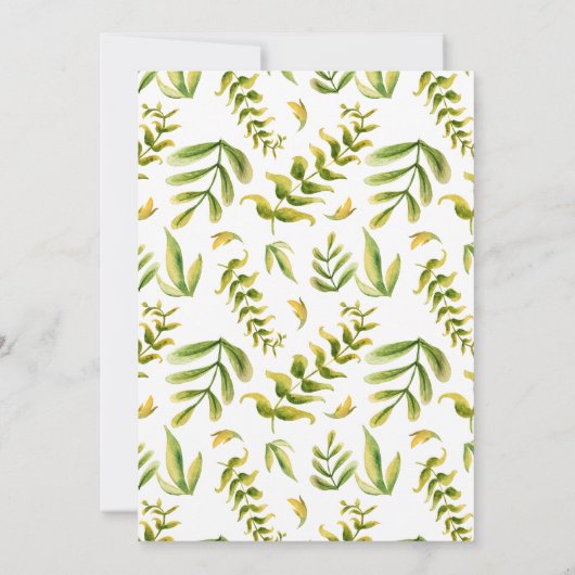 Woodland Bear Baby Dusche Einladung (Rückseite)