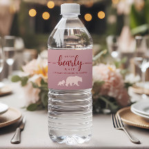 Woodland Bear Baby Dusche Rosa