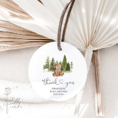 Woodland Bear Baby Dusche Vielen Dank für Ihre Unt Geschenkanhänger