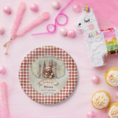 Woodland Bear Bear Bearly Wait Holiday Boy Baby Du Pappteller (Party)