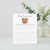 Woodland Bear Girl Baby Name Dusche Spiel (Stehend Vorderseite)