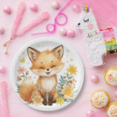 Woodland Bear Neutral Pastel Birthday Party Boy Pappteller (Party)