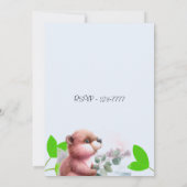 Woodland Beaver Birthday Invitation Einladung (Rückseite)