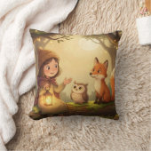 Woodland Bedtime Story Nursery Throw Pillow Kissen (Decke)