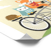 Woodland Bicycle Poster Print (Ecke)