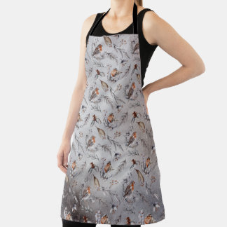 Woodland Birds and Leaves Apron Design Schürze
