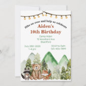 Woodland Birthday Einladung (Vorderseite)