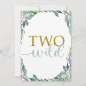 Woodland Birthday Einladung zwei wilde Einladung (Rückseite)