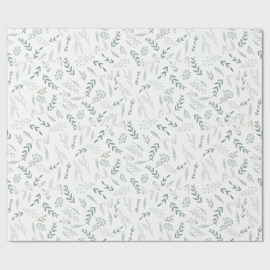 Woodland-Blätter Babydusche neutrales Wickelpapier Geschenkpapier (Flach)