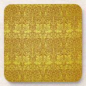 Woodland Blätter Gold Rabbit William Morris Muster Getränkeuntersetzer (Vorderseite)