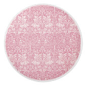 Woodland Blätter Pink Rabbit William Morris Patter Keramikknauf (Vorderseite)