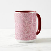Woodland Blätter Pink Rabbit William Morris Patter Tasse (VorderseiteRechts)
