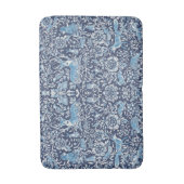 Woodland Blue Animal Fox Owl Rabbit William Morris Badematte (Vorderseite Vertikal)