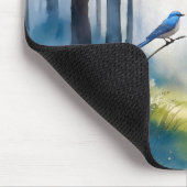Woodland Bluebirds Scenic Forest Mousepad (Ecke)