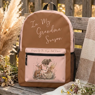 Woodland Blush Benutzerdefinierter Oma-Name Legacy Bedruckter Rucksack