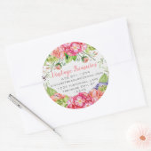 Woodland boho Floral Business oder Personal Craft Runder Aufkleber (Umschlag)