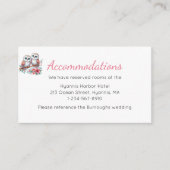 Woodland Boho Rustic Owl Wedding Accommodations Begleitkarte (Vorderseite)