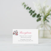 Woodland Boho Rustic Owl Wedding Reception Begleitkarte (Stehend Vorderseite)