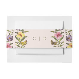 Woodland Boho Vintage Botanical Wildflower Wedding Einladungsbanderole