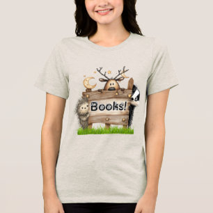 Woodland Books T-Shirt für Leser & Schriftsteller Tri-Blend Shirt