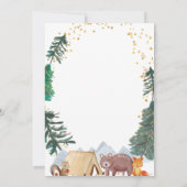 Woodland Boy Baby Shower Einladung (Rückseite)