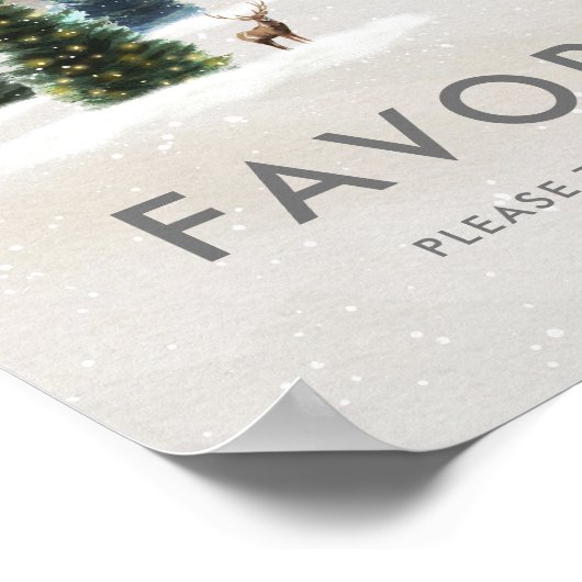 Woodland Brautparty Favoriten Plakatzeichen Poster (Ecke)