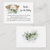 Woodland Bringen Sie ein Buch Babyduschkarte mit Platzkarte (Vorne/Hinten)