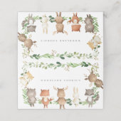 Woodland Buffet Food Labels Platzkarte (Außenseite Aufgefaltet)