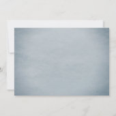 Woodland Bunny Baby Dusche | Blau Einladung (Rückseite)