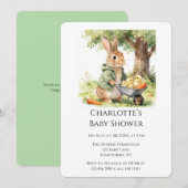 Woodland Bunny Baby Shower Einladung (Vorne/Hinten)