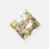 Woodland Bunny Baby Shower Serviette (Ecke)