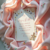 Woodland Bunny Charming Wildblume Diaper Raffle Begleitkarte