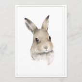 Woodland Bunny Greenerenery Babydusche Einladung (Rückseite)