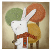 Woodland Bunny mit Acorn Fliese (Vorderseite)