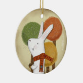 Woodland Bunny mit Acorn Keramikornament (Rechts)