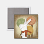 Woodland Bunny mit Acorn Magnet (Vorderseite/Rückseite)
