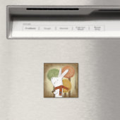 Woodland Bunny mit Acorn Magnet (In Situ (Geschirrspüler))