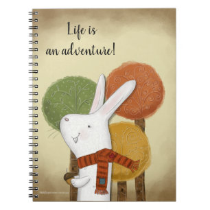 Woodland Bunny mit Acorn Notizblock