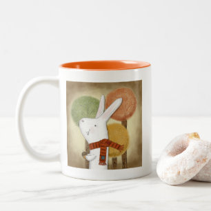 Woodland Bunny mit Acorn Zweifarbige Tasse