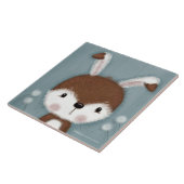 Woodland Bunny Portrait Fliese (Seite)