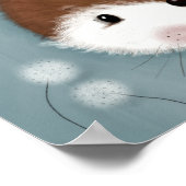 Woodland Bunny Portrait Poster (Ecke)