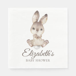 Woodland Bunny Rabbit Babydusche für Jungen oder M Serviette